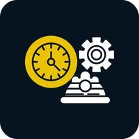 Working Hours Glyph Two Color Icon vector