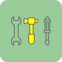 Tools Filled Yellow Icon vector