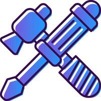 Repair Tools Gradient Filled Icon vector