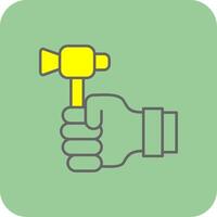 Labour Day Filled Yellow Icon vector