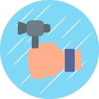 Labour Day Flat Blue Circle Icon vector