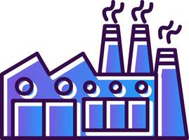 Factory Gradient Filled Icon vector