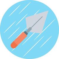 Trowel Flat Blue Circle Icon vector