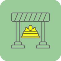 Barrier Filled Yellow Icon vector