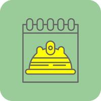 Labour Day Filled Yellow Icon vector