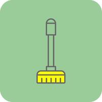 Floor Mop Filled Yellow Icon vector