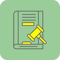 Laws Filled Yellow Icon vector