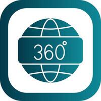 360 View Glyph Gradient Round Corner Icon vector