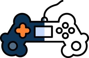 Gaming Filled Half Cut Icon vector