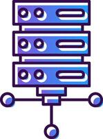 Server Gradient Filled Icon vector