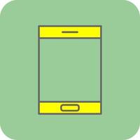 Cellphone Filled Yellow Icon vector