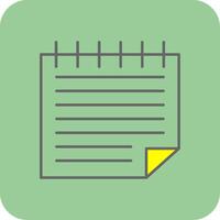 Notes Filled Yellow Icon vector