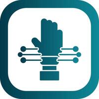 Glove Glyph Gradient Round Corner Icon vector