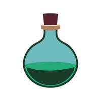 Halloween sorcery and magic items, game assets. potion bottle, lantern, skull, candle vector