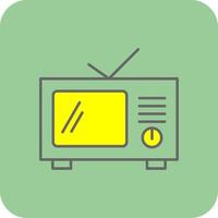 Television Filled Yellow Icon vector