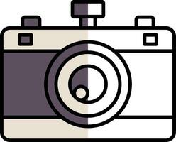 Camera Filled Half Cut Icon vector