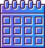 Calendar Gradient Filled Icon vector