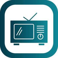 Television Glyph Gradient Round Corner Icon vector