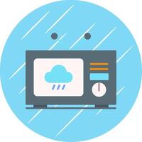 Weather News Flat Blue Circle Icon vector