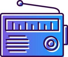 Radio Gradient Filled Icon vector