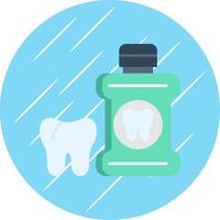 Mouthwash Flat Blue Circle Icon vector