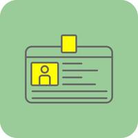 Id Card Filled Yellow Icon vector