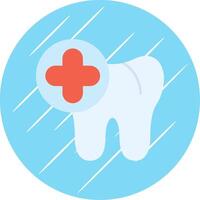 Dental Flat Blue Circle Icon vector