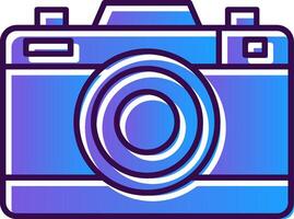 Camera Gradient Filled Icon vector