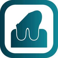 Dental Caries Glyph Gradient Round Corner Icon vector