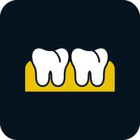 Gingivitis Glyph Two Color Icon vector