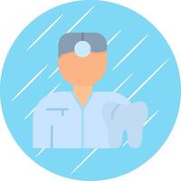 Dentist Flat Blue Circle Icon vector