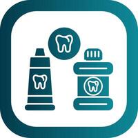 Dental Care Glyph Gradient Round Corner Icon vector