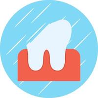 Dental Caries Flat Blue Circle Icon vector