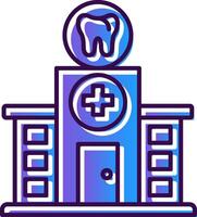 Dental Clinic Gradient Filled Icon vector