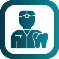 Dentist Glyph Gradient Round Corner Icon vector