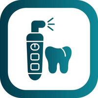 Dental Irrigator Glyph Gradient Round Corner Icon vector