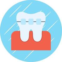 Braces Flat Blue Circle Icon vector