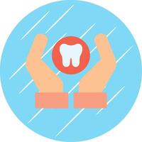 dental cuidado plano azul circulo icono vector