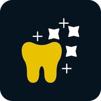 Tooth Whitening Glyph Two Color Icon vector