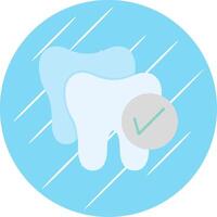 Dental Checkup Flat Blue Circle Icon vector