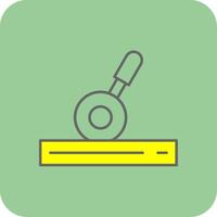 Control Lever Filled Yellow Icon vector