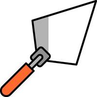 Trowel Filled Half Cut Icon vector