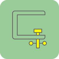 Clamp Filled Yellow Icon vector