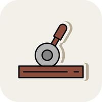 Control Lever Line Filled White Shadow Icon vector