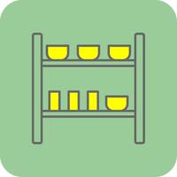 Rack Filled Yellow Icon vector