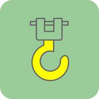 Winch Filled Yellow Icon vector
