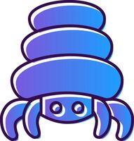 Hermit Crab Gradient Filled Icon vector