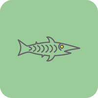 shark Filled Yellow Icon vector