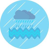 lluvia plano azul circulo icono vector