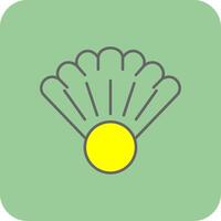 Clam Filled Yellow Icon vector